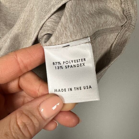 WellBeing + BeingWell Tan Cropped Athletic Tank Top Women's XL - Picture 4 of 5